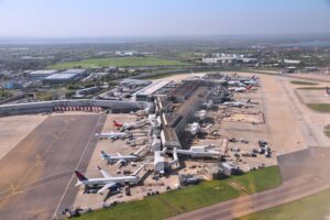 aerial view of Heathrow Airport